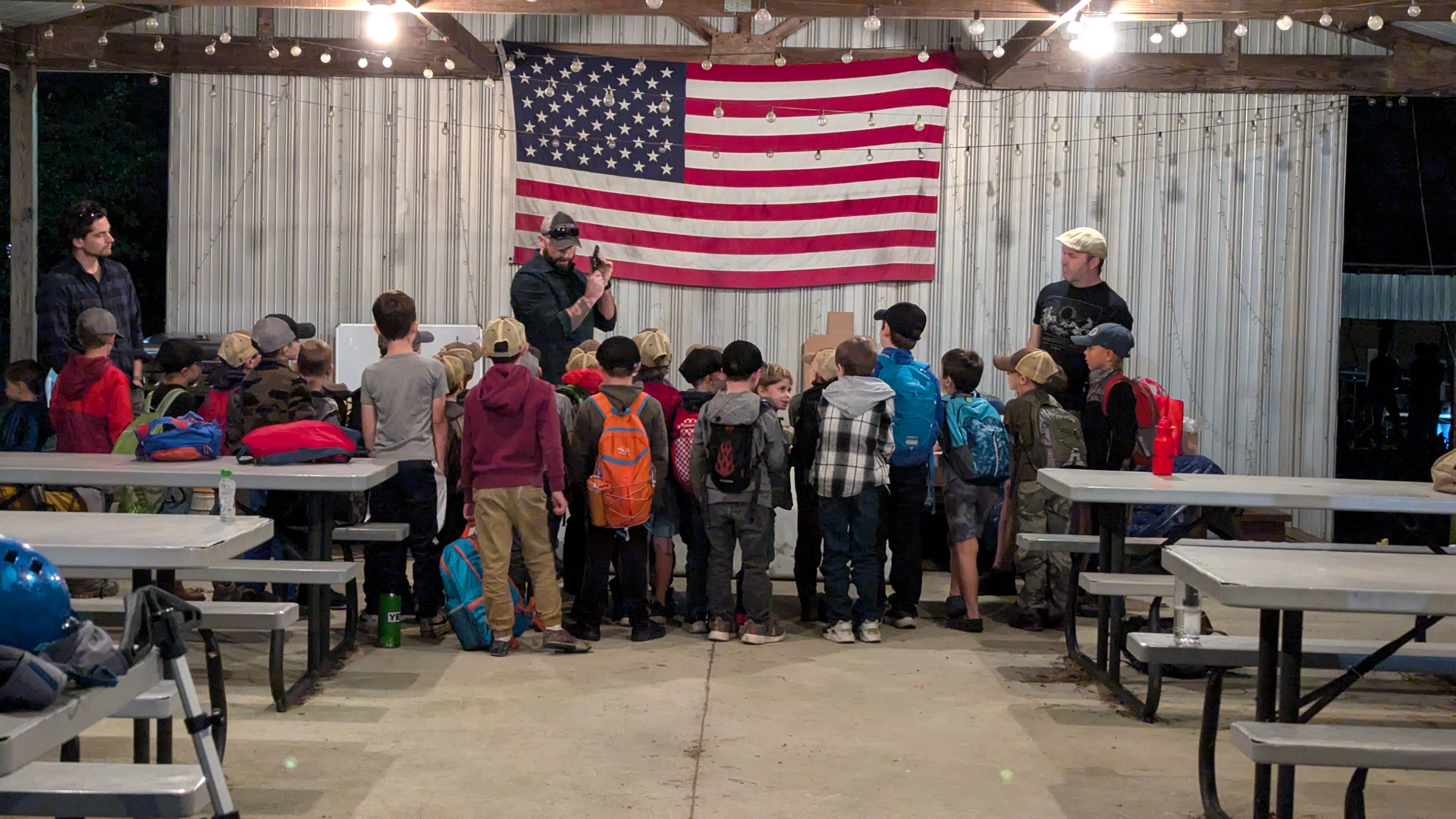 Pursuit training on the church grounds